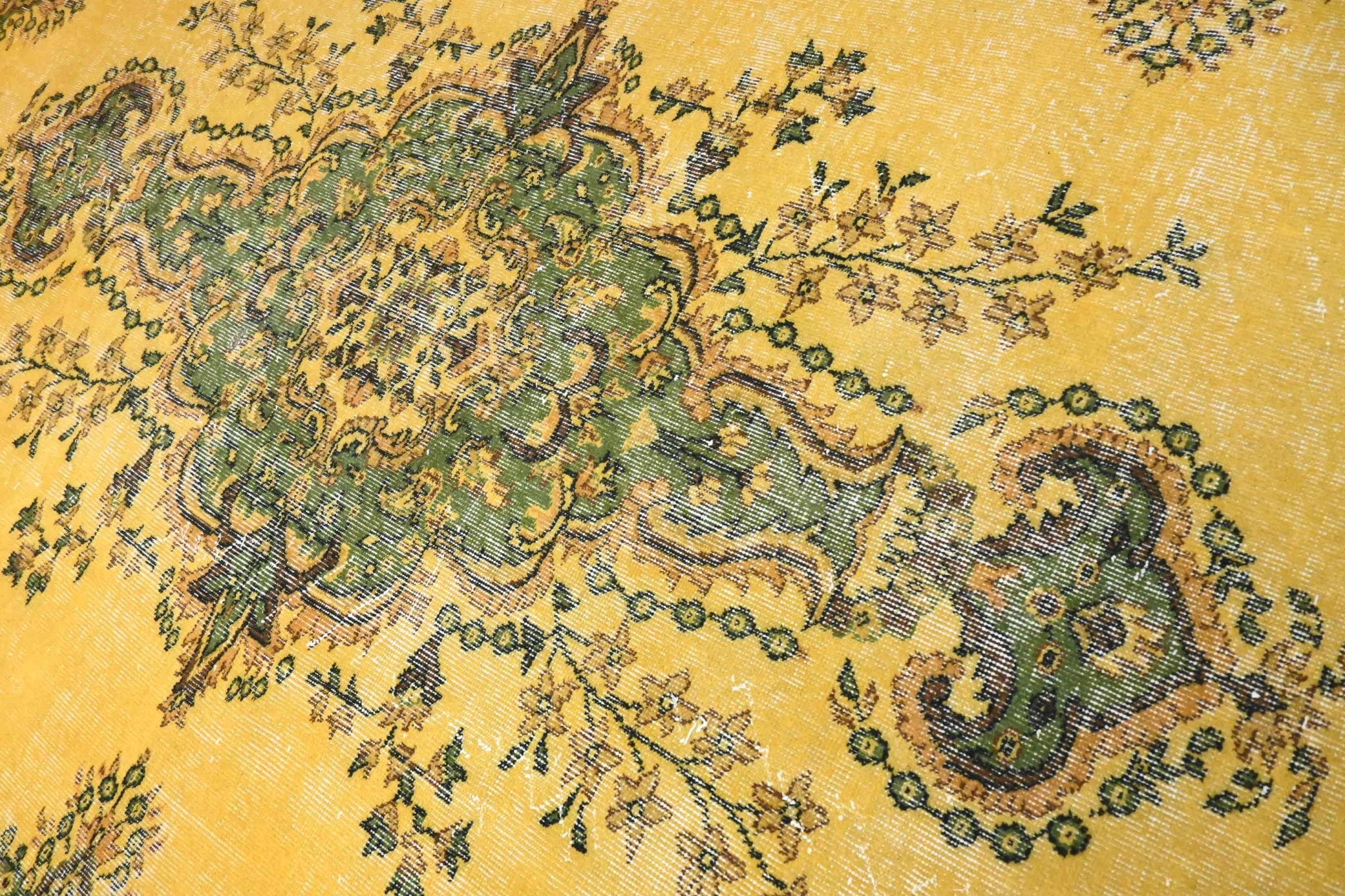 Geel vintage vloerkleed - F981 - Lavinta