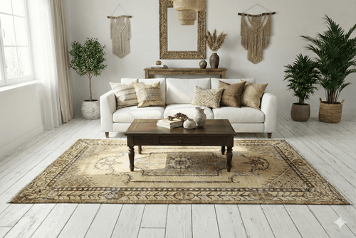 Sunny honey vintage rug - G267