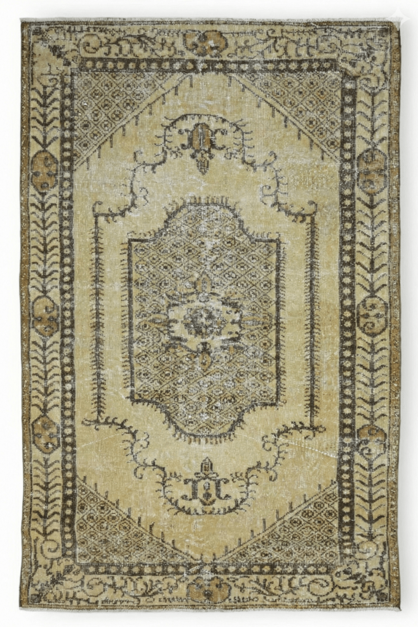 Geel vintage vloerkleed - G267 - Lavinta
