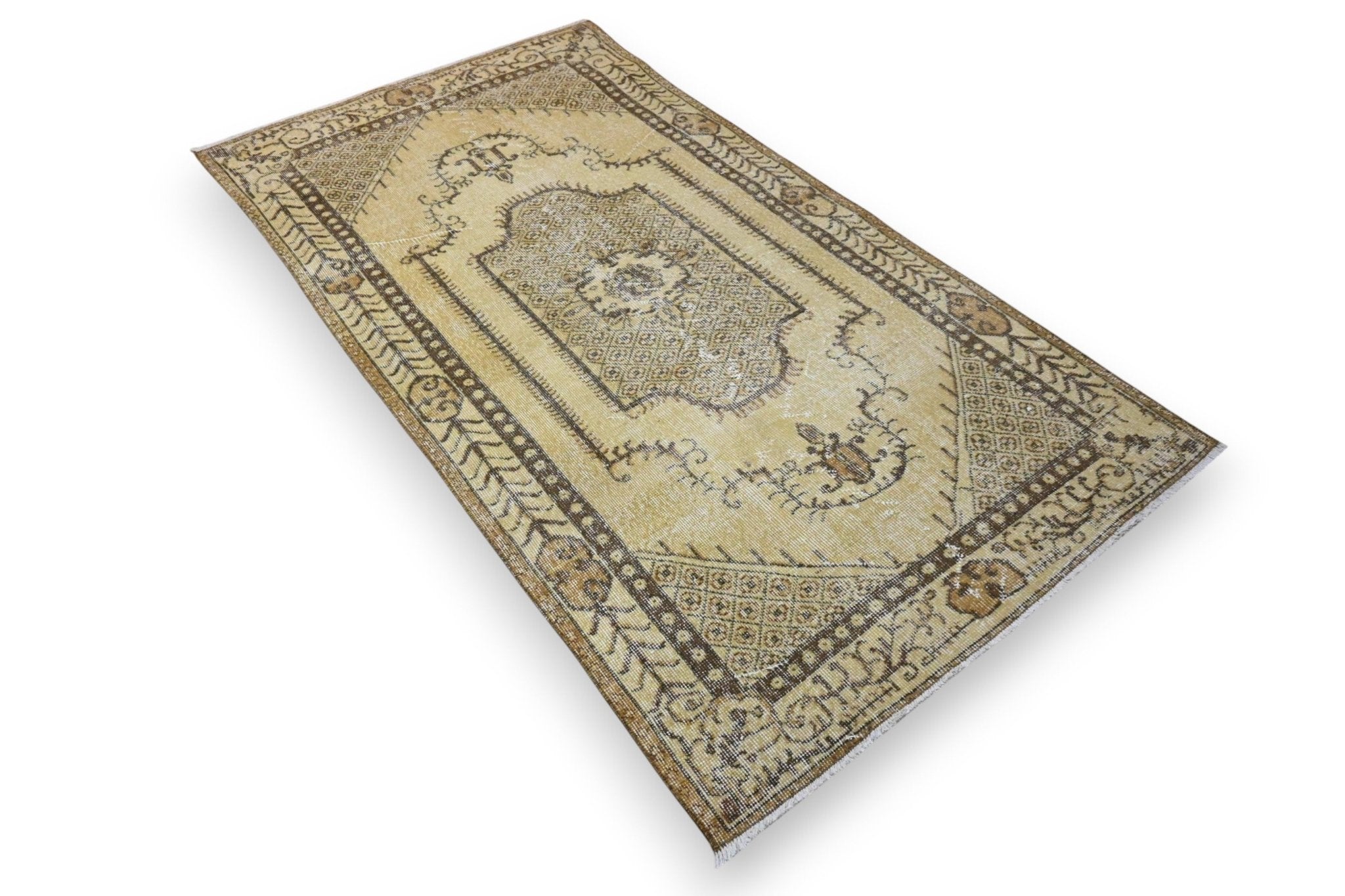 Geel vintage vloerkleed - G267 - Lavinta