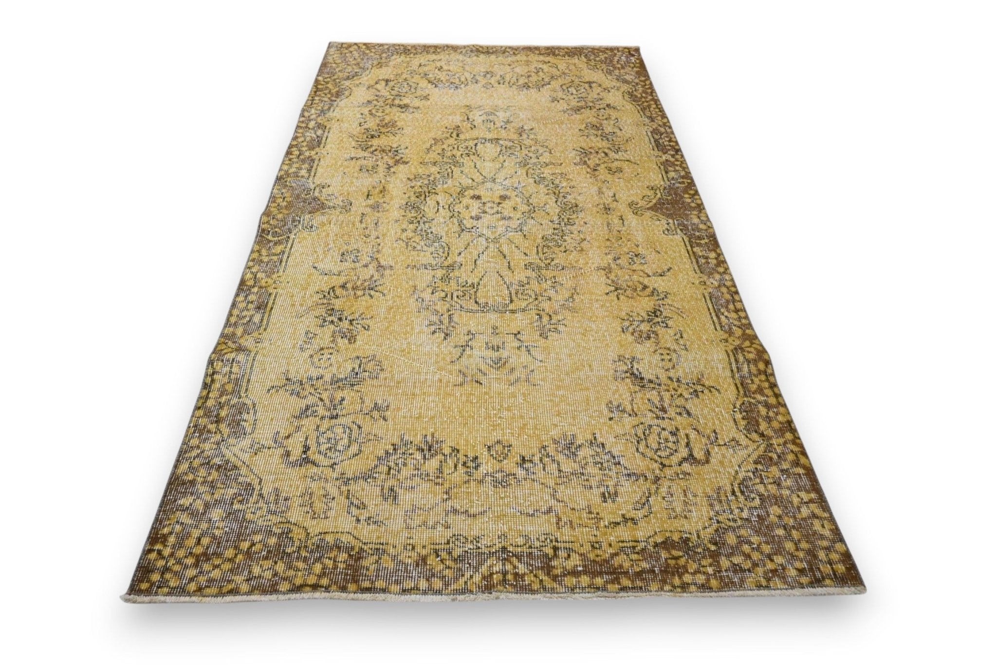 Geel vintage vloerkleed - G475 - Lavinta