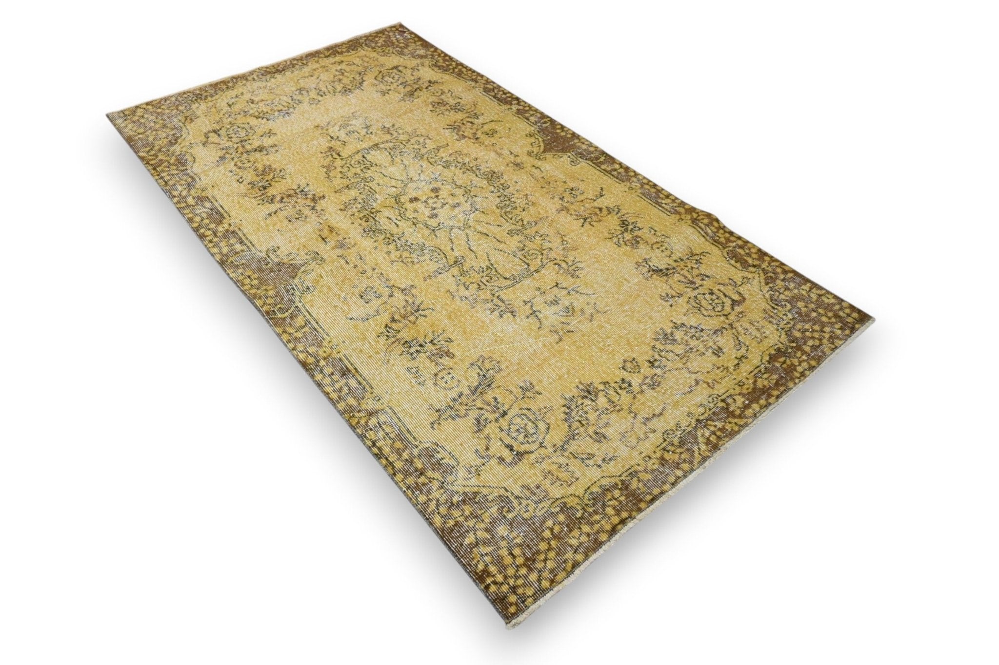 Geel vintage vloerkleed - G475 - Lavinta