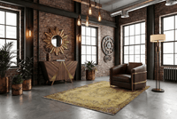 Oker vintage vloerkleed 205x115 cm doorleefd handgeknoopt Turkije - Lavinta G475