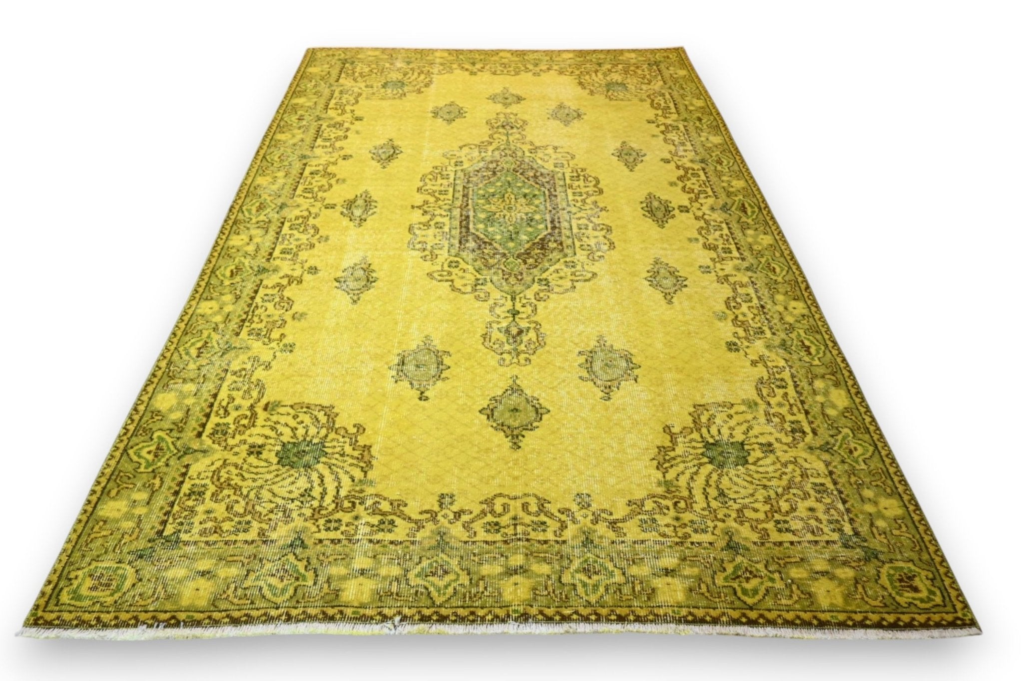Geel vintage vloerkleed - G510 - Lavinta