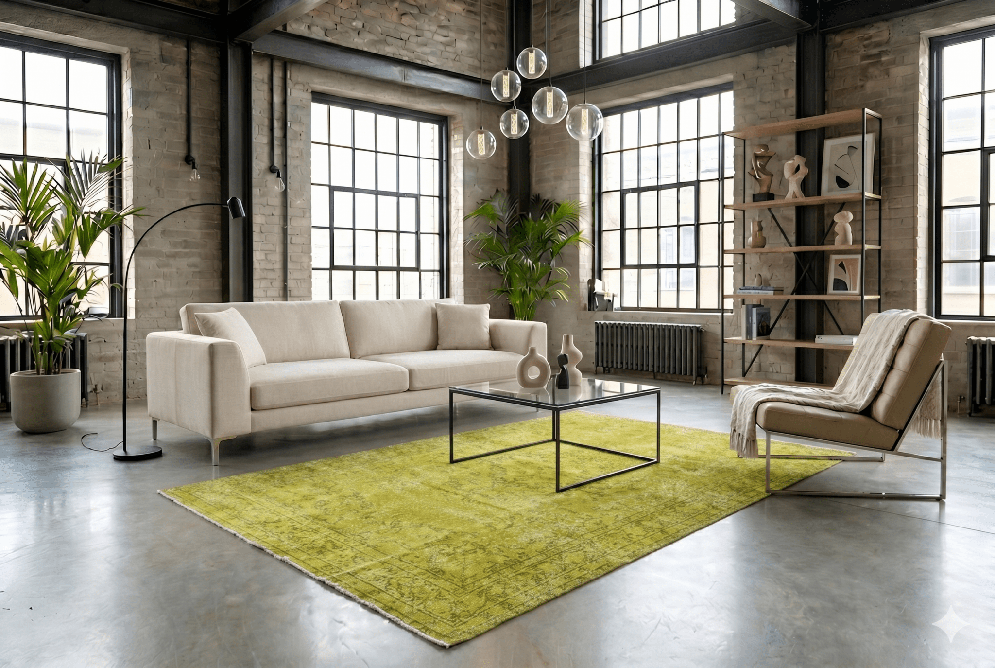 Geel vintage vloerkleed - G516 - Lavinta