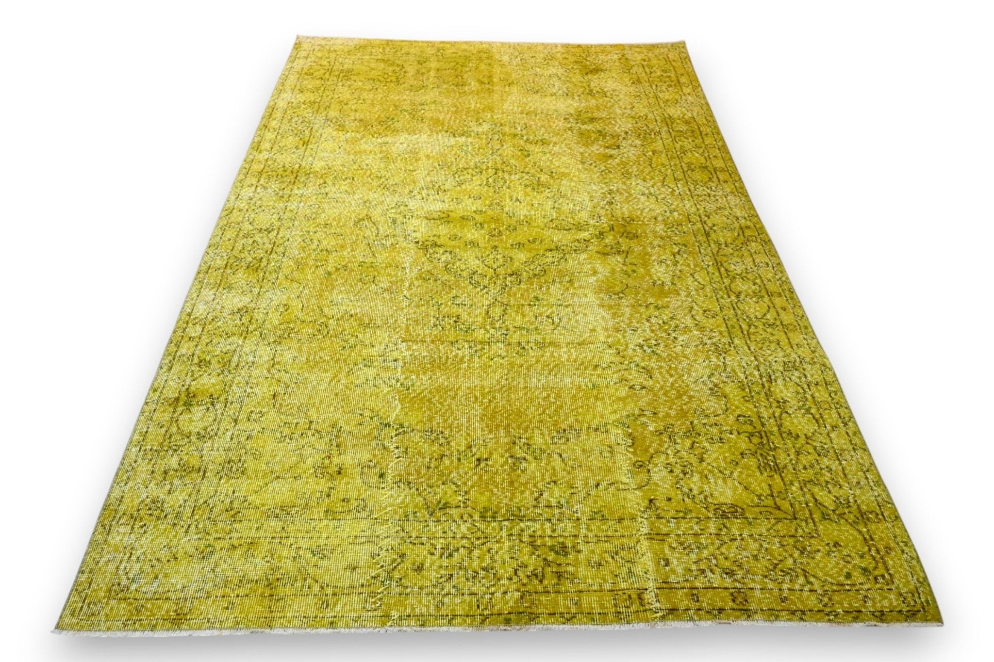 Geel vintage vloerkleed - G516 - Lavinta