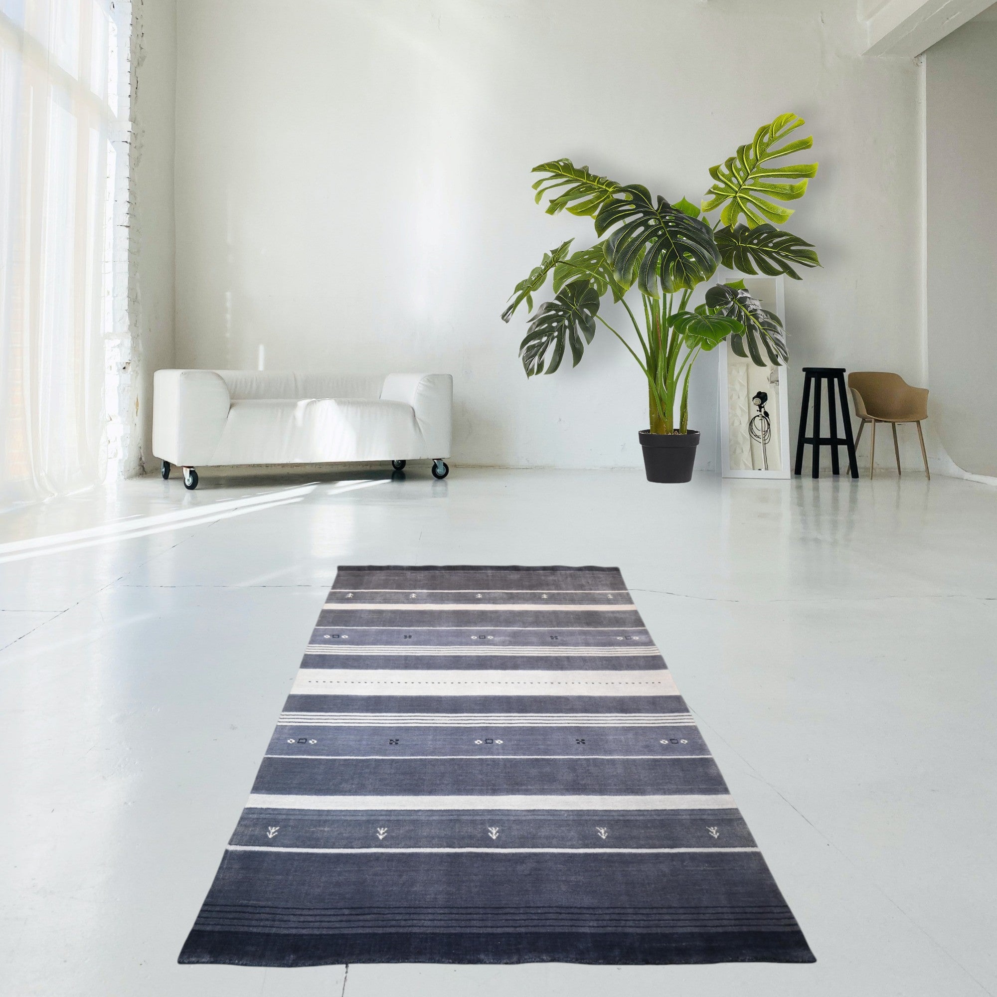 Striped Gabbeh rug - F351