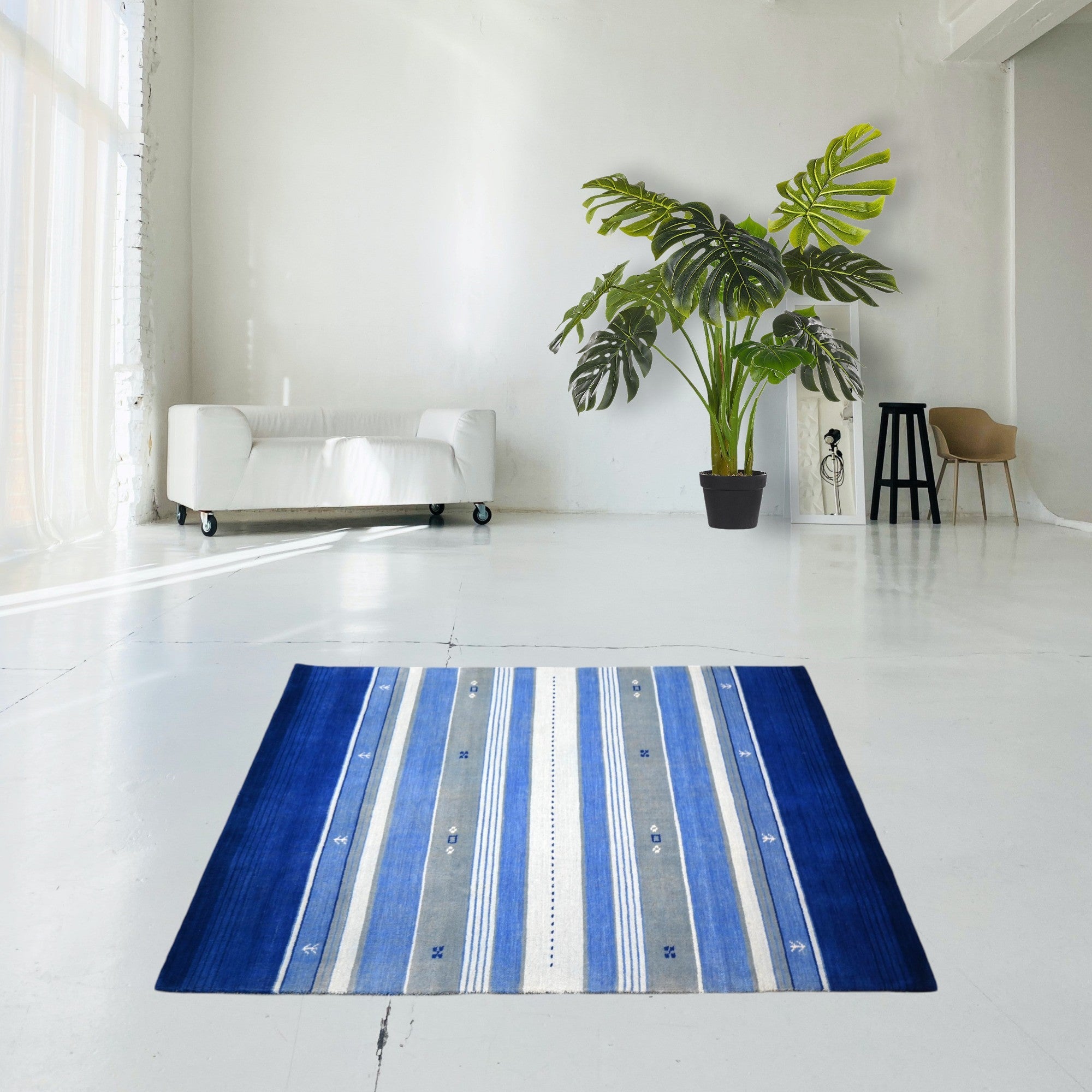 Striped Gabbeh rug - F366