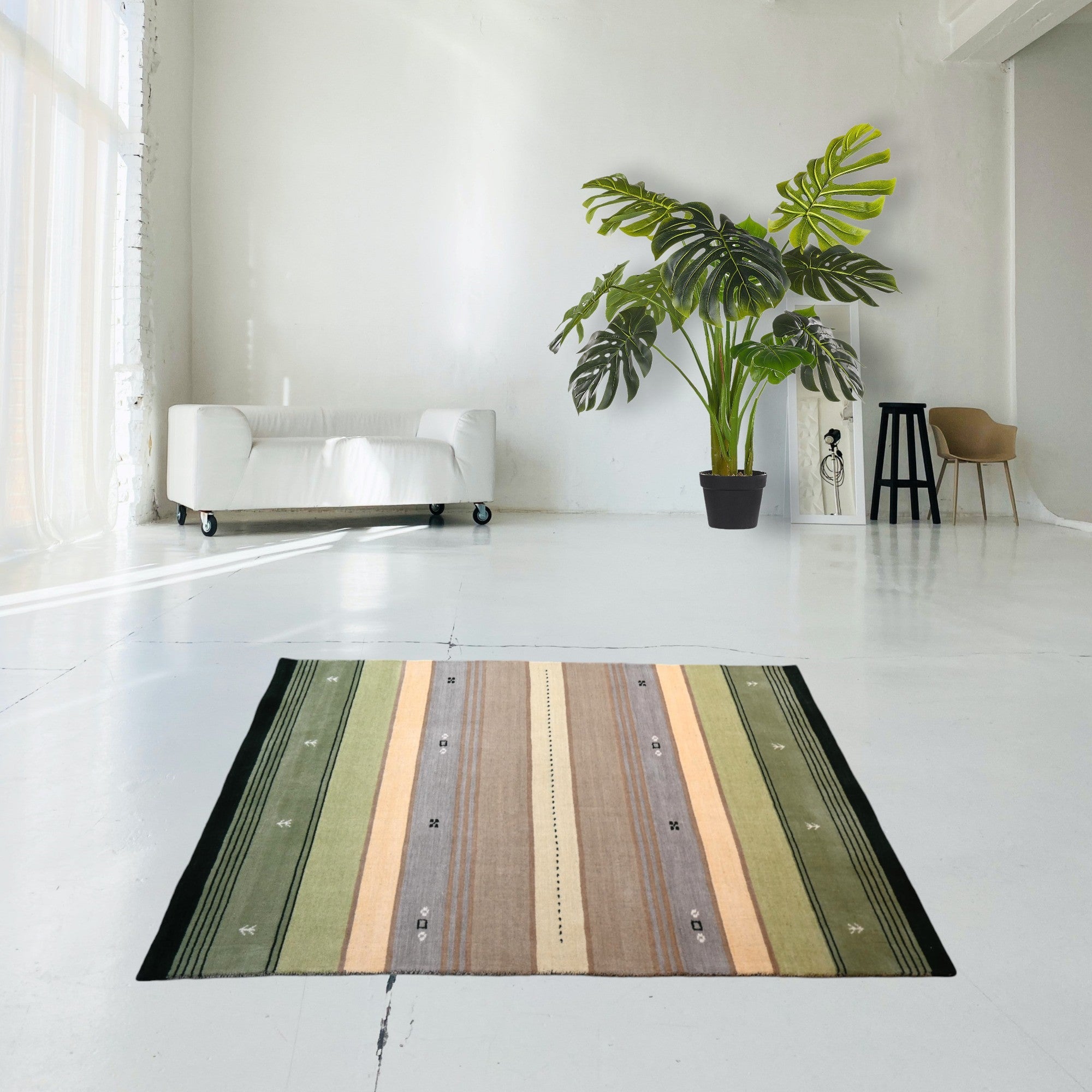 Striped Gabbeh rug - F369