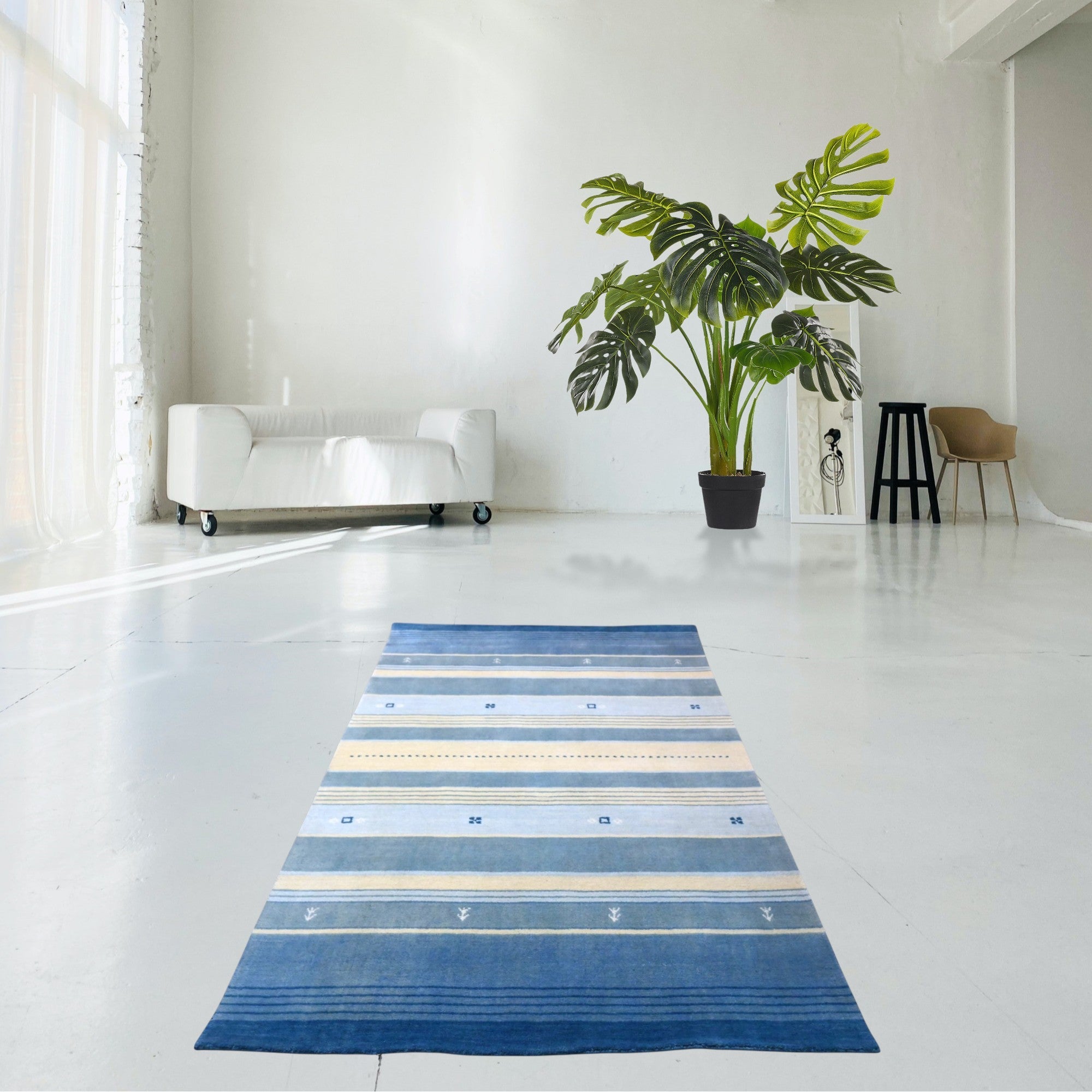 Striped Gabbeh rug - F482