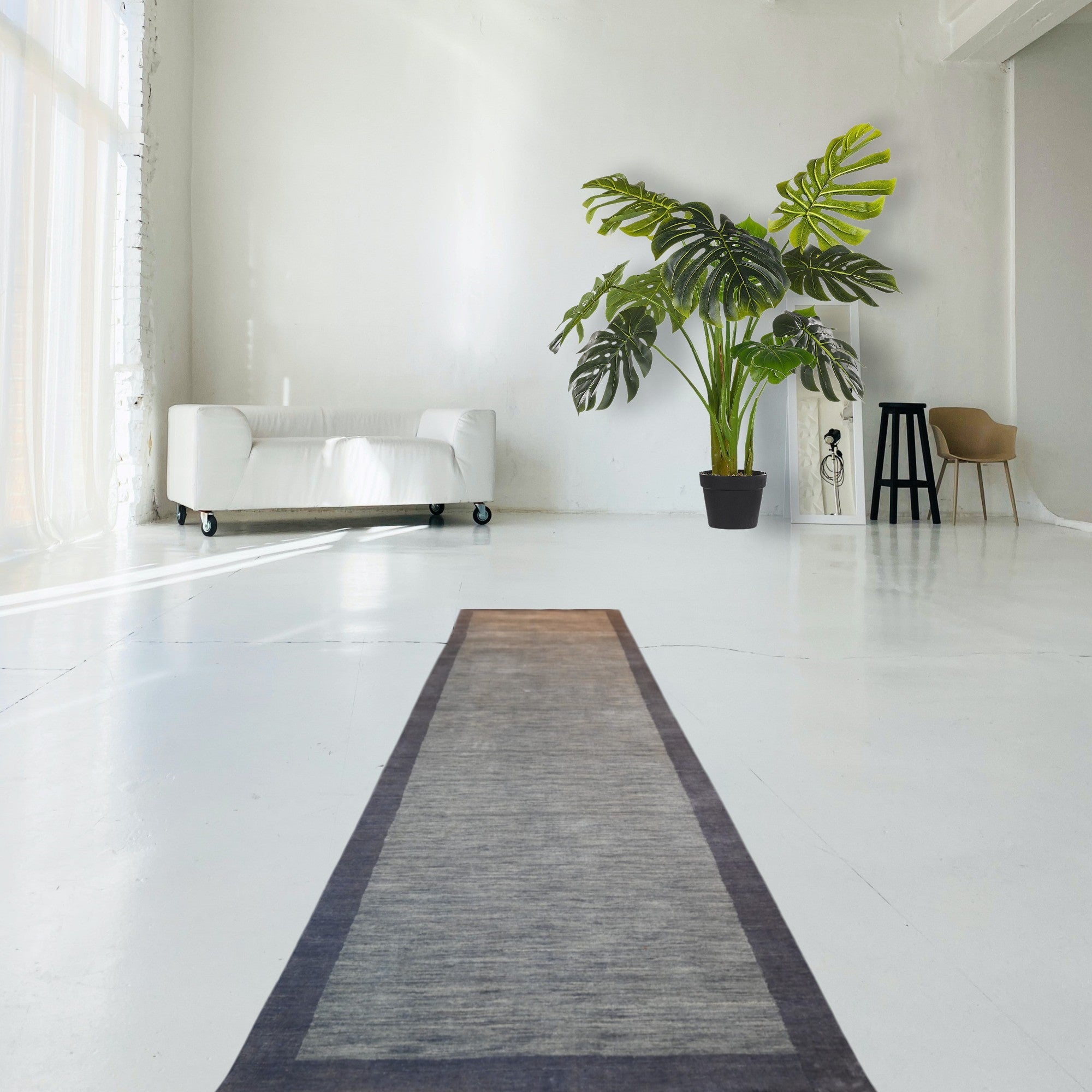 Gray Gabbeh runner - F302