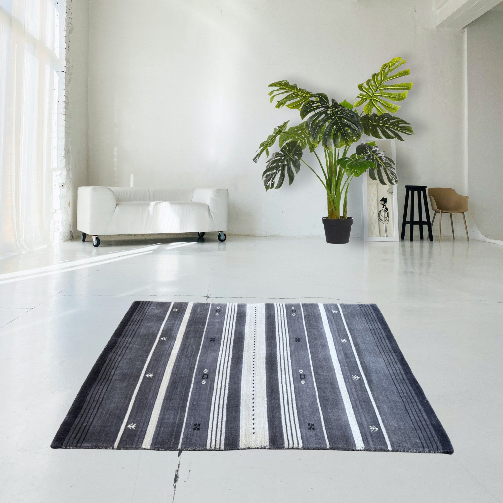 Gray Gabbeh rug - F288