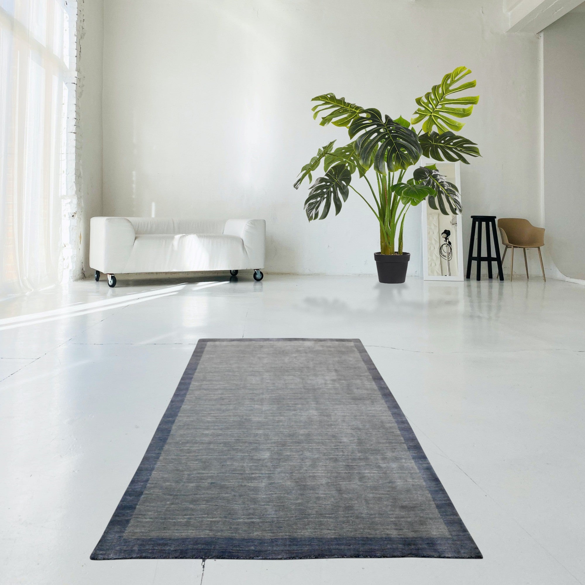 Gray Gabbeh rug - F485