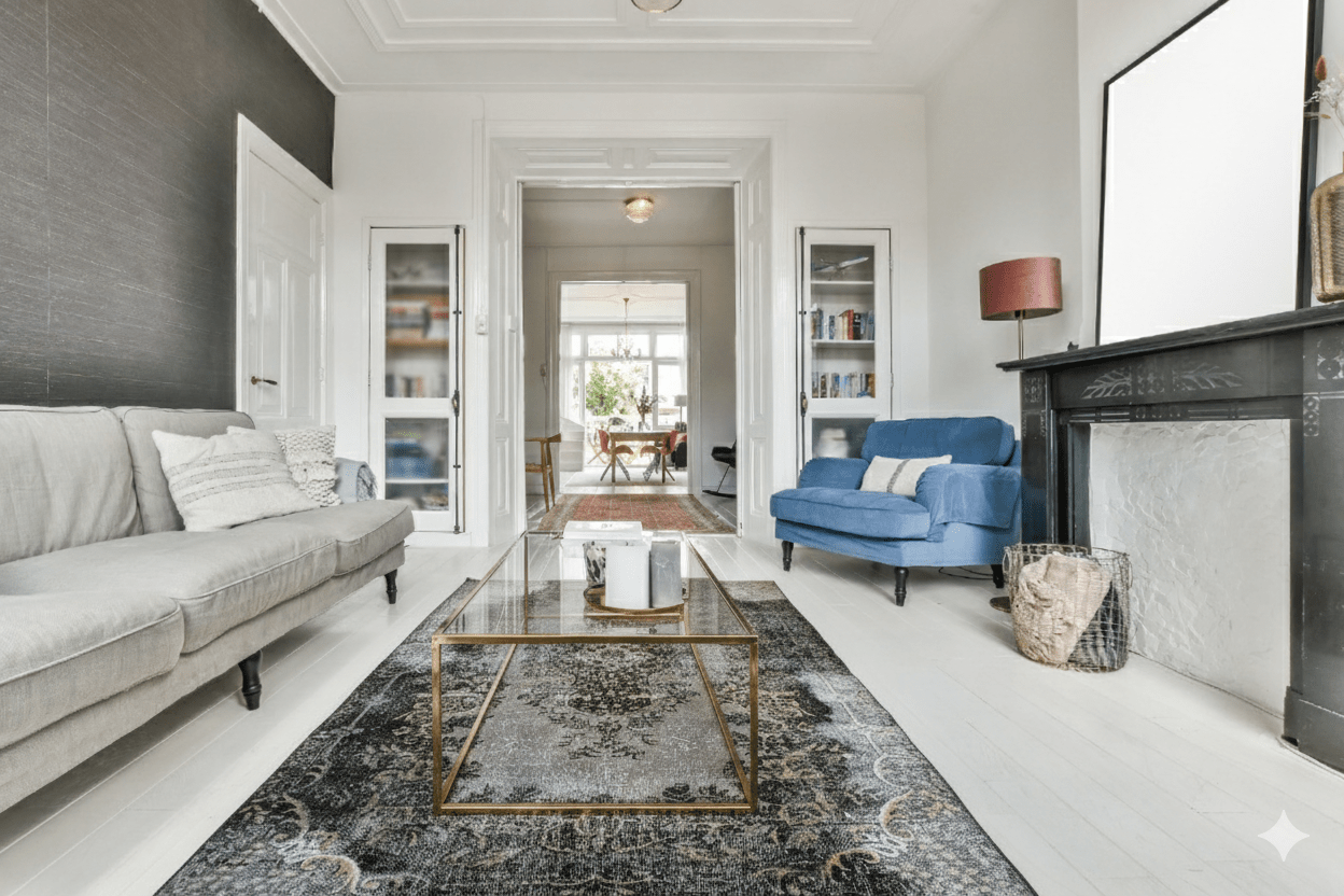 Grijs super vintage vloerkleed - D834 - Lavinta