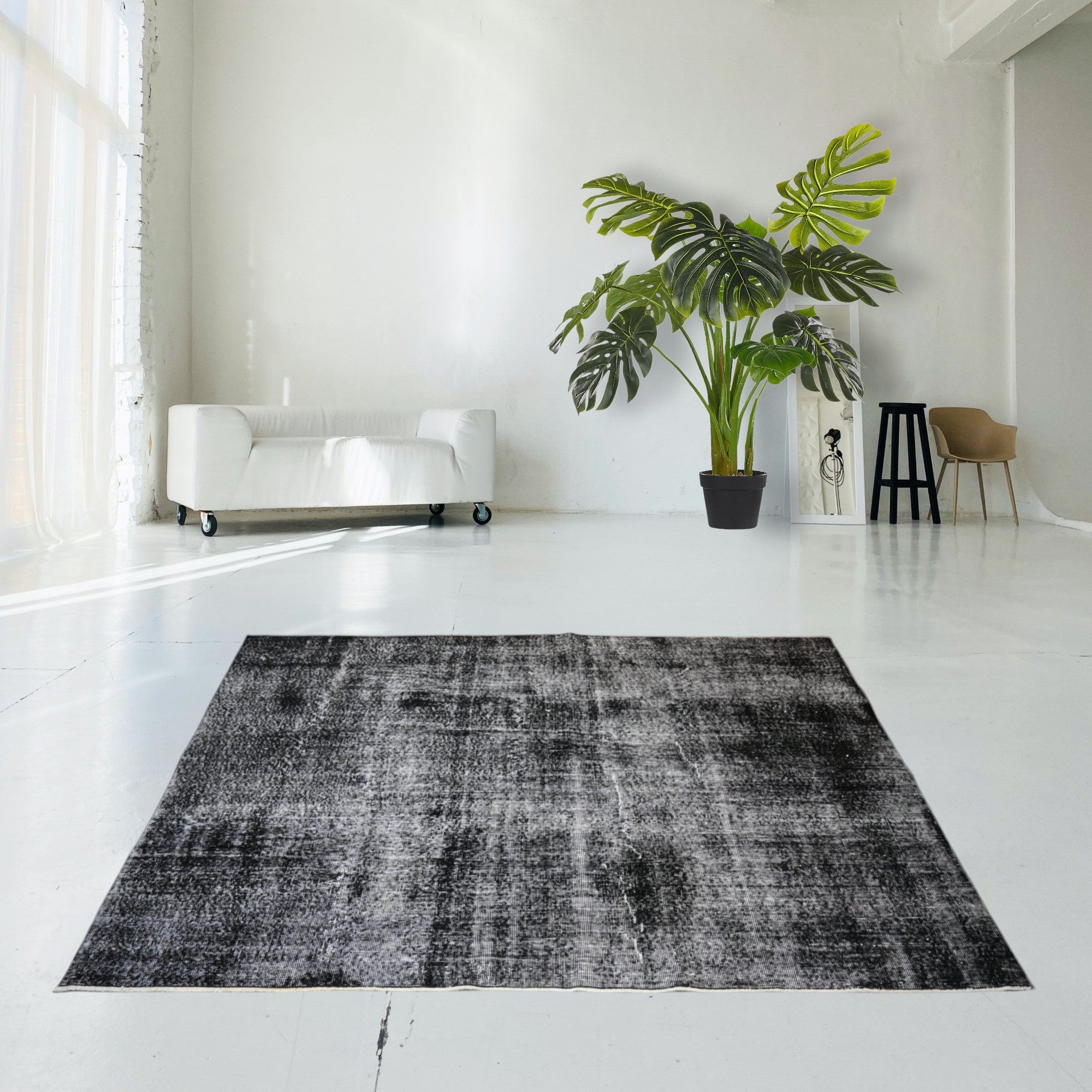 Gray Super Vintage Rug - E954