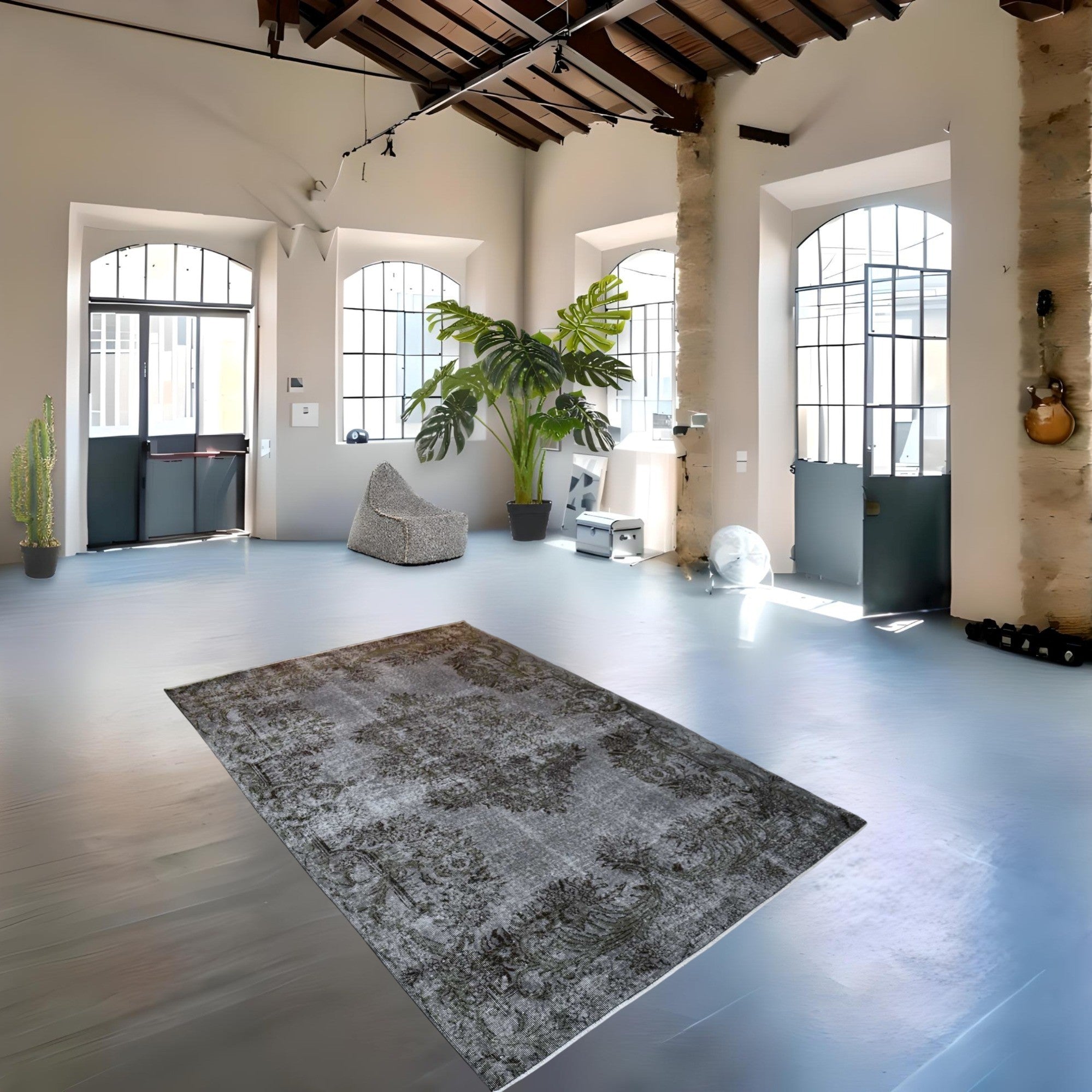 Gray Vintage Rug - D843