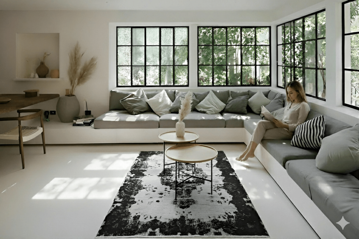 Grijs vintage vloerkleed - G106 - Lavinta