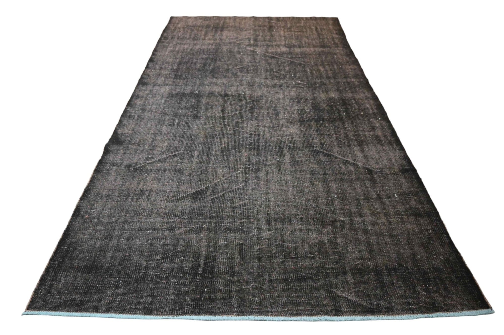 Gray Black Vintage Rug - E983