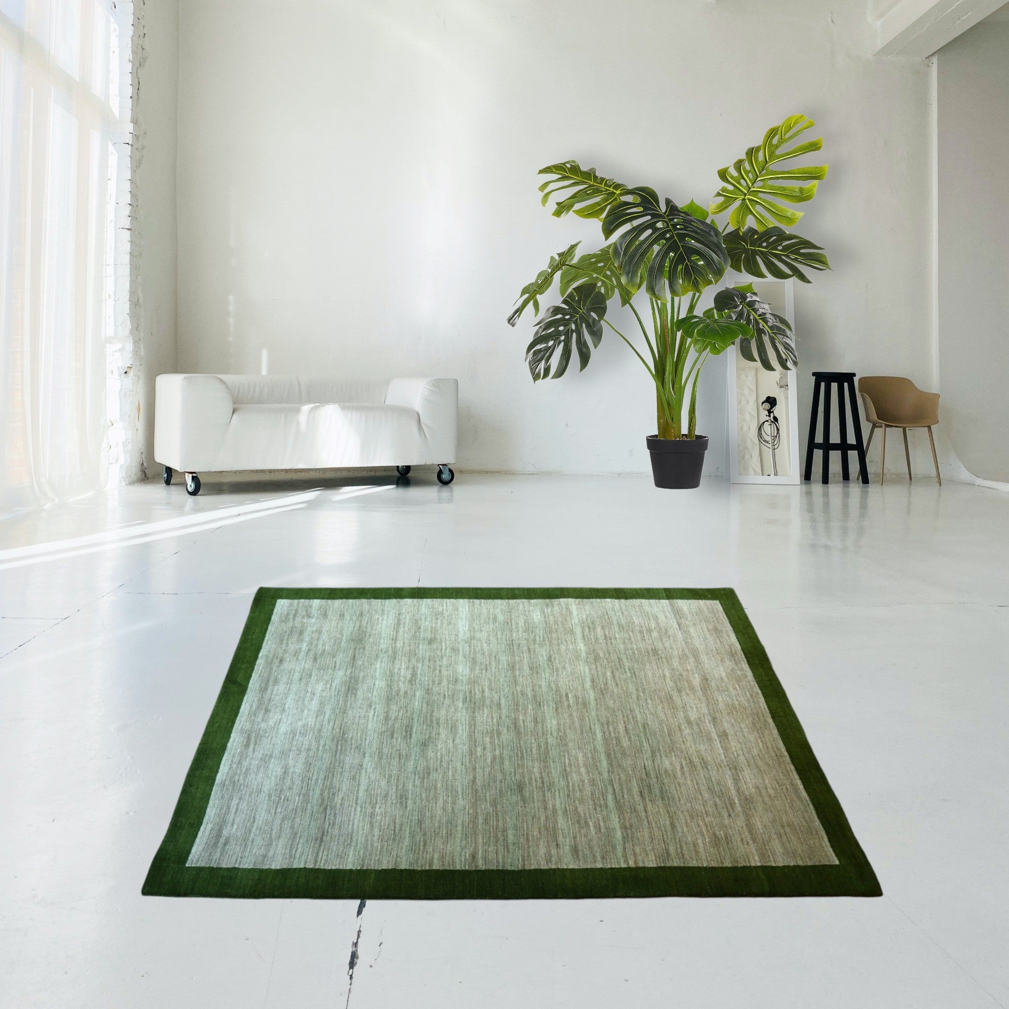 Green Gabbeh rug - F360