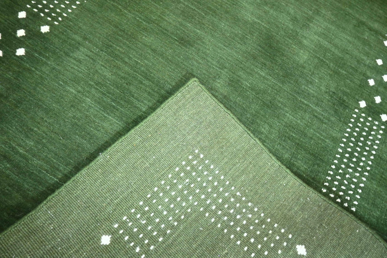 Groen Gabbeh vloerkleed - F372 - Lavinta