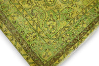 Groen geel vintage vloerkleed - G518 - Lavinta