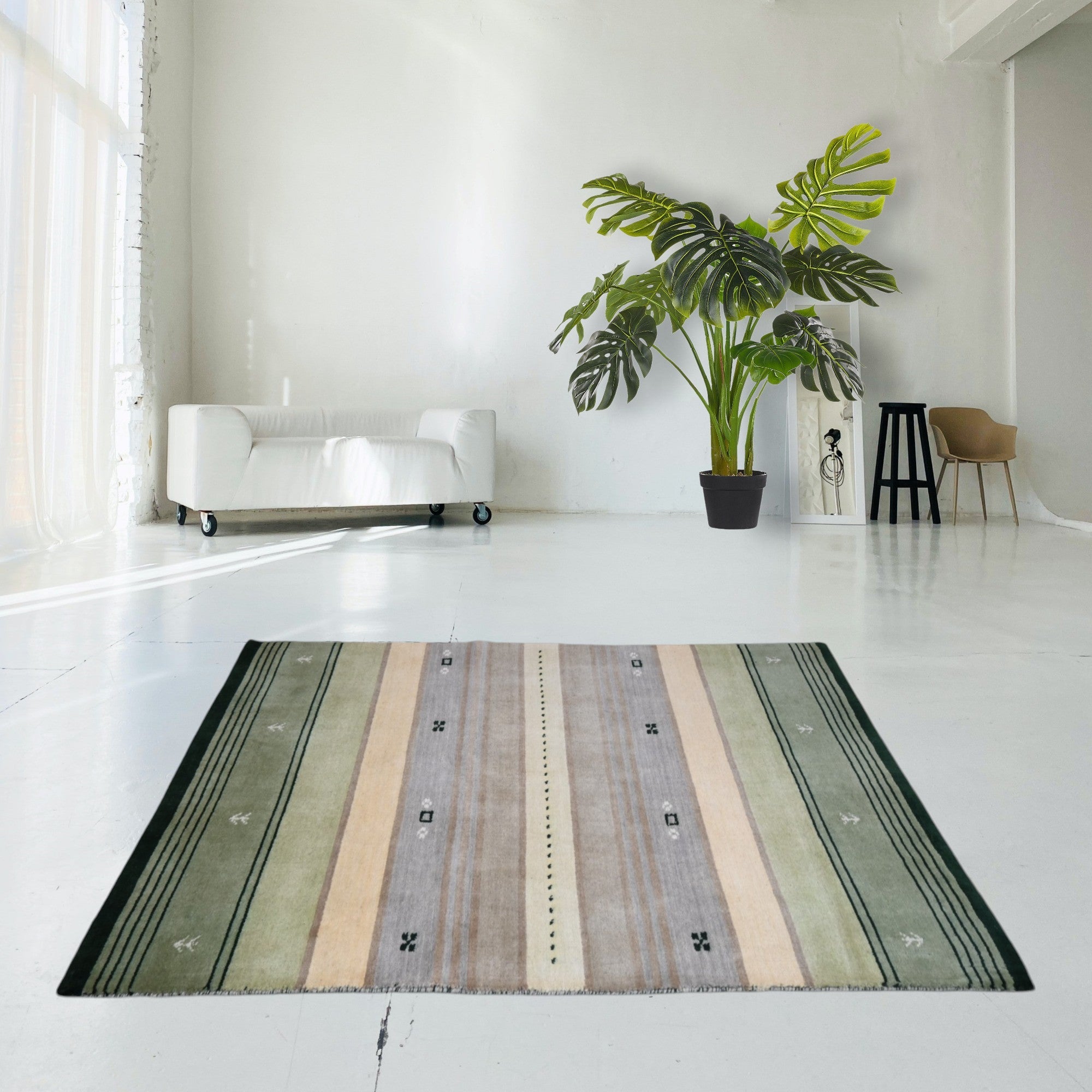 Striped Gabbeh rug - F322