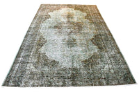 Groen grijs vintage vloerkleed - D316 - Lavinta