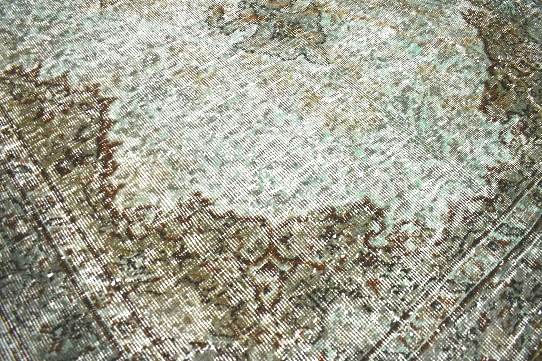 Groen grijs vintage vloerkleed - D316 - Lavinta