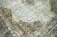 Groen grijs vintage vloerkleed - D316 - Lavinta