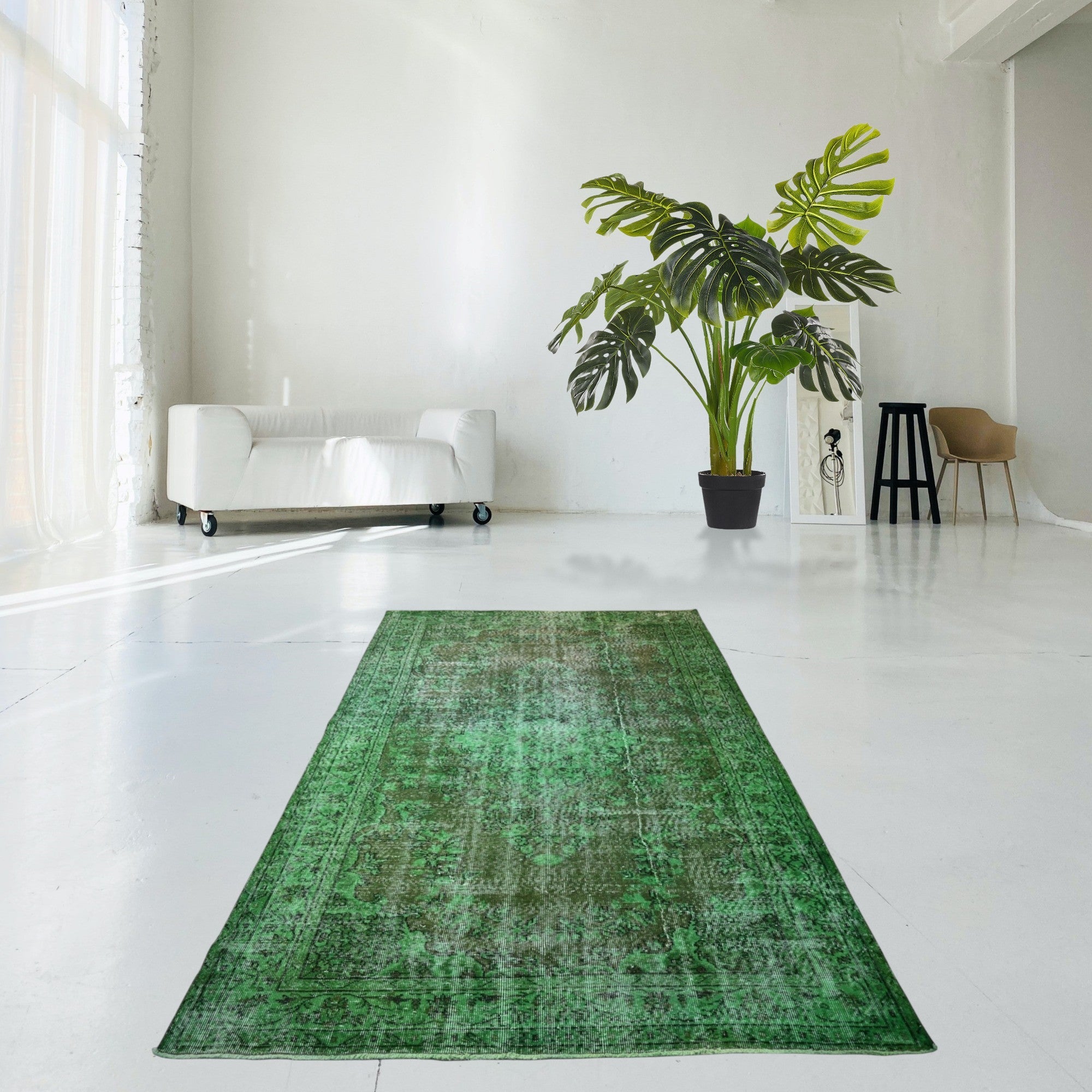 Green Vintage Rug - E756