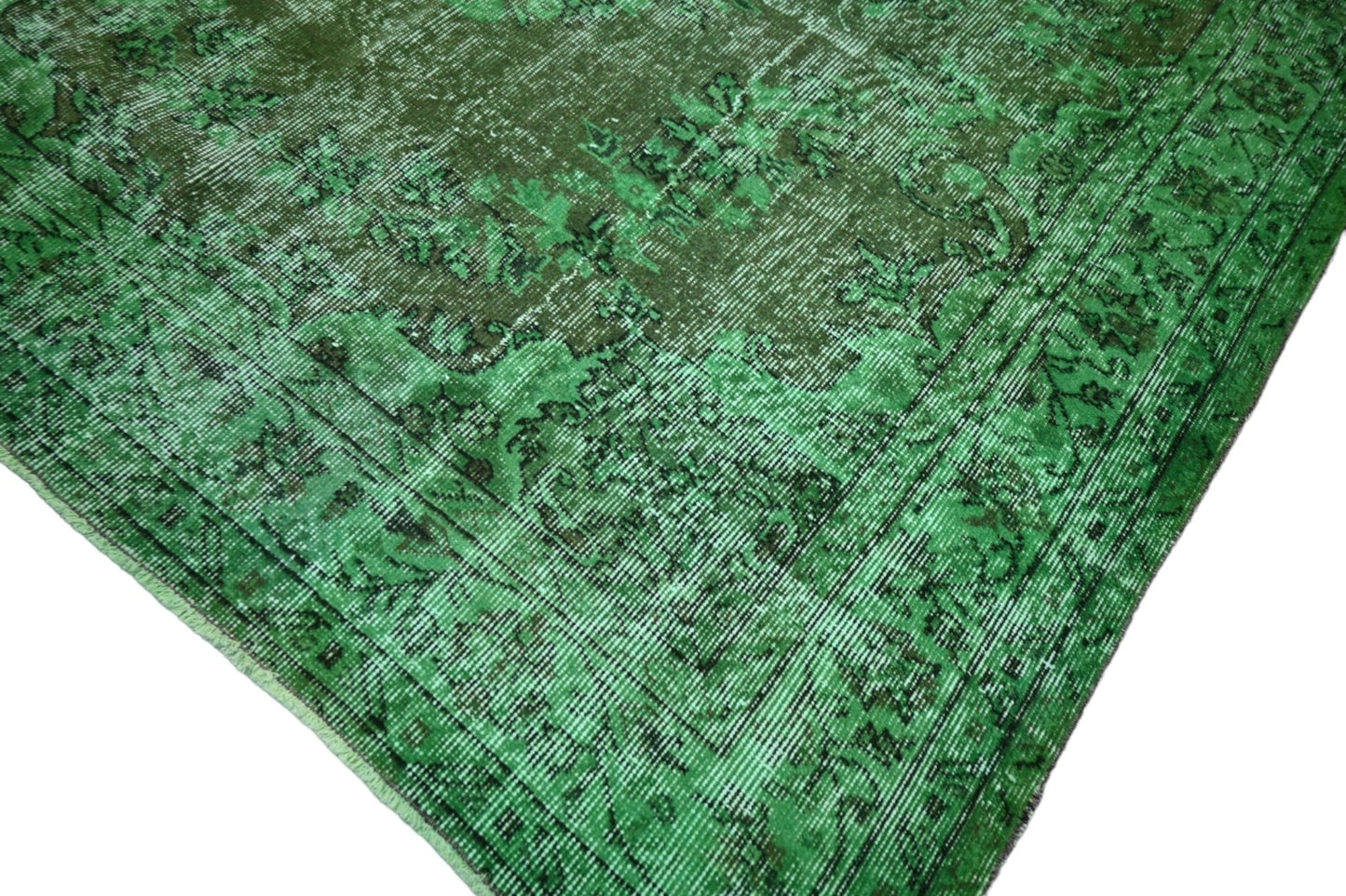 Groen vintage vloerkleed - E756 - Lavinta