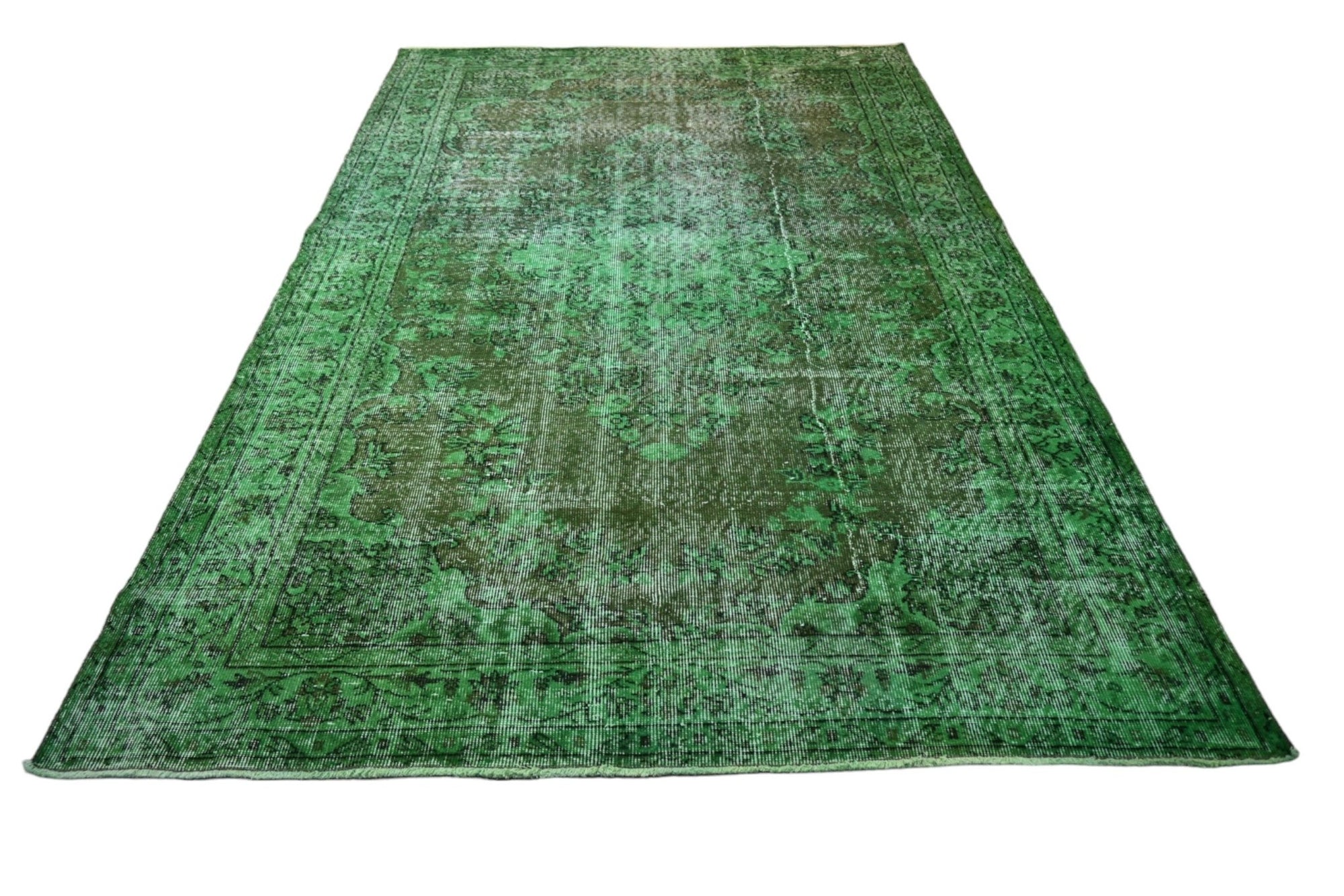 Green Vintage Rug - E756