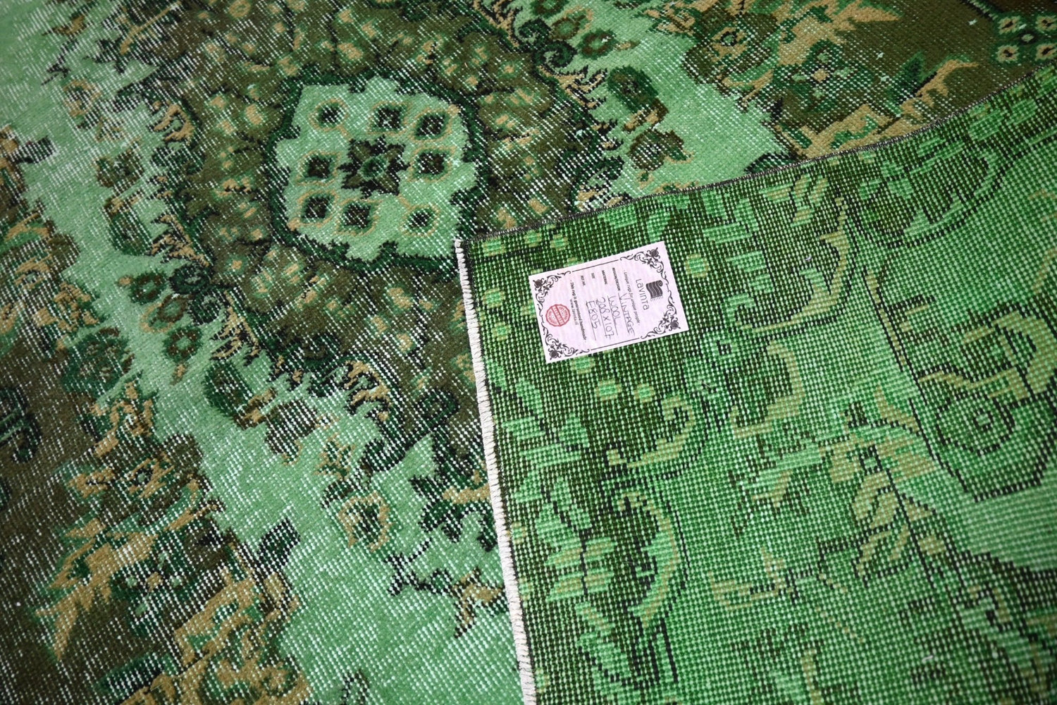 Groen vintage vloerkleed - E805 - Lavinta