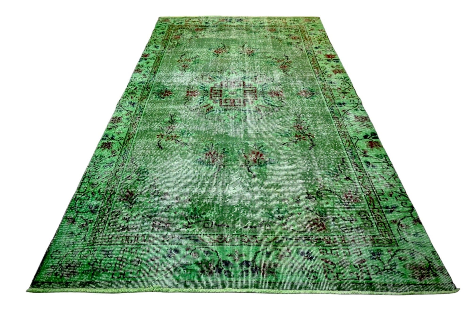 Green Vintage Rug - E810