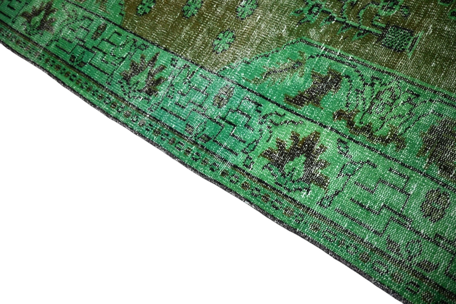 Groen vintage vloerkleed - E813 - Lavinta