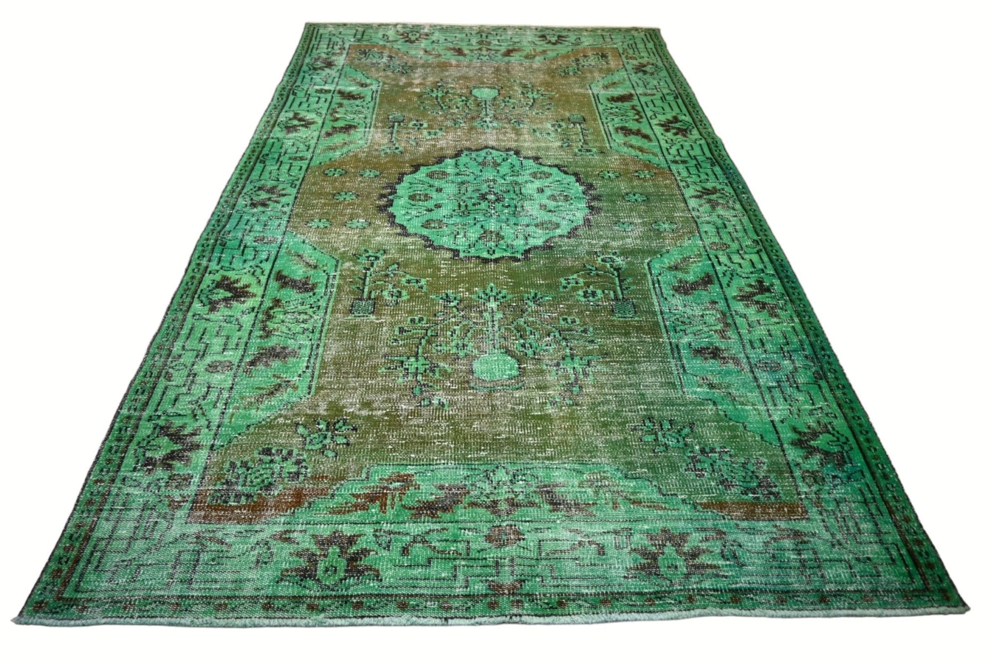 Green Vintage Rug - E813