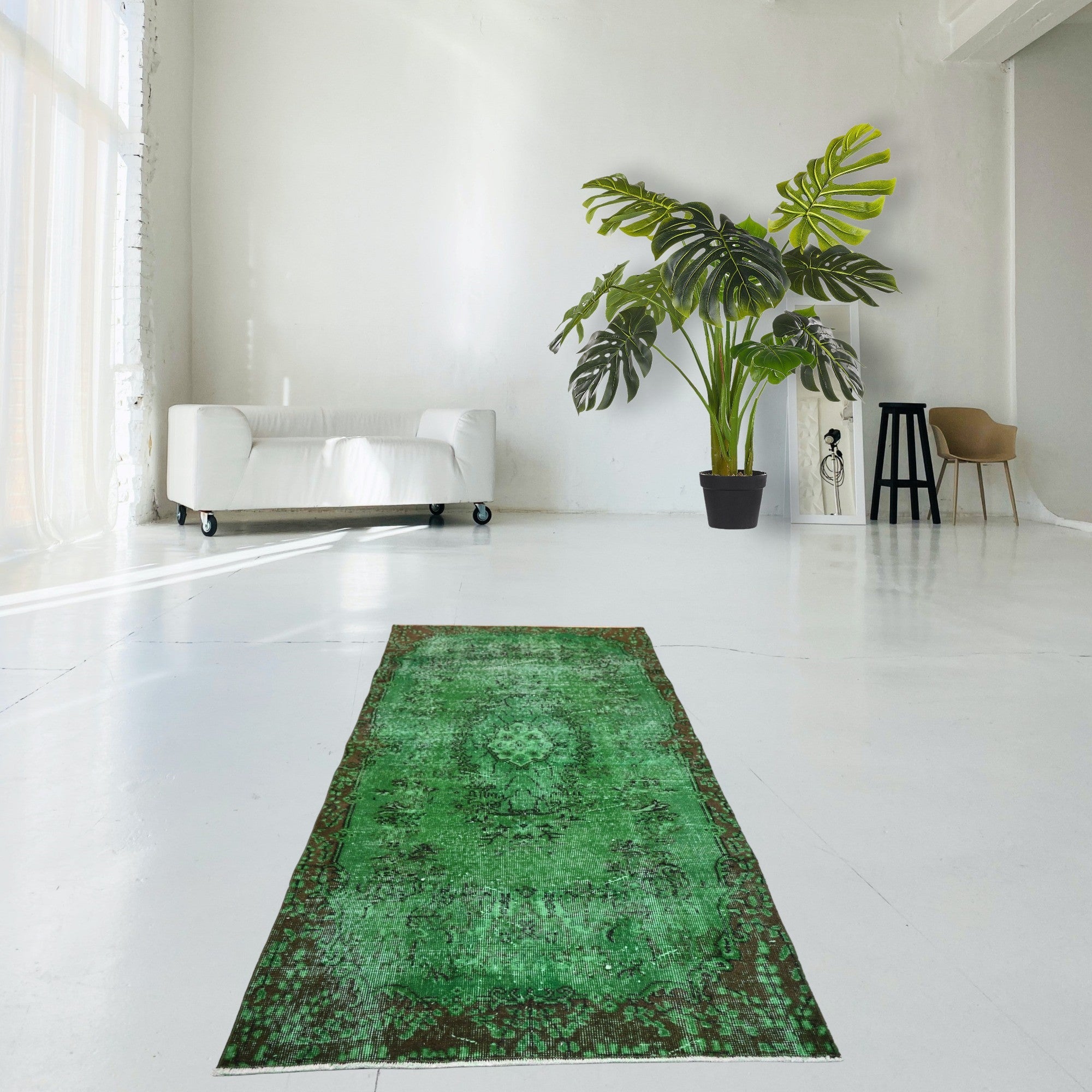 Green Vintage Rug - E844