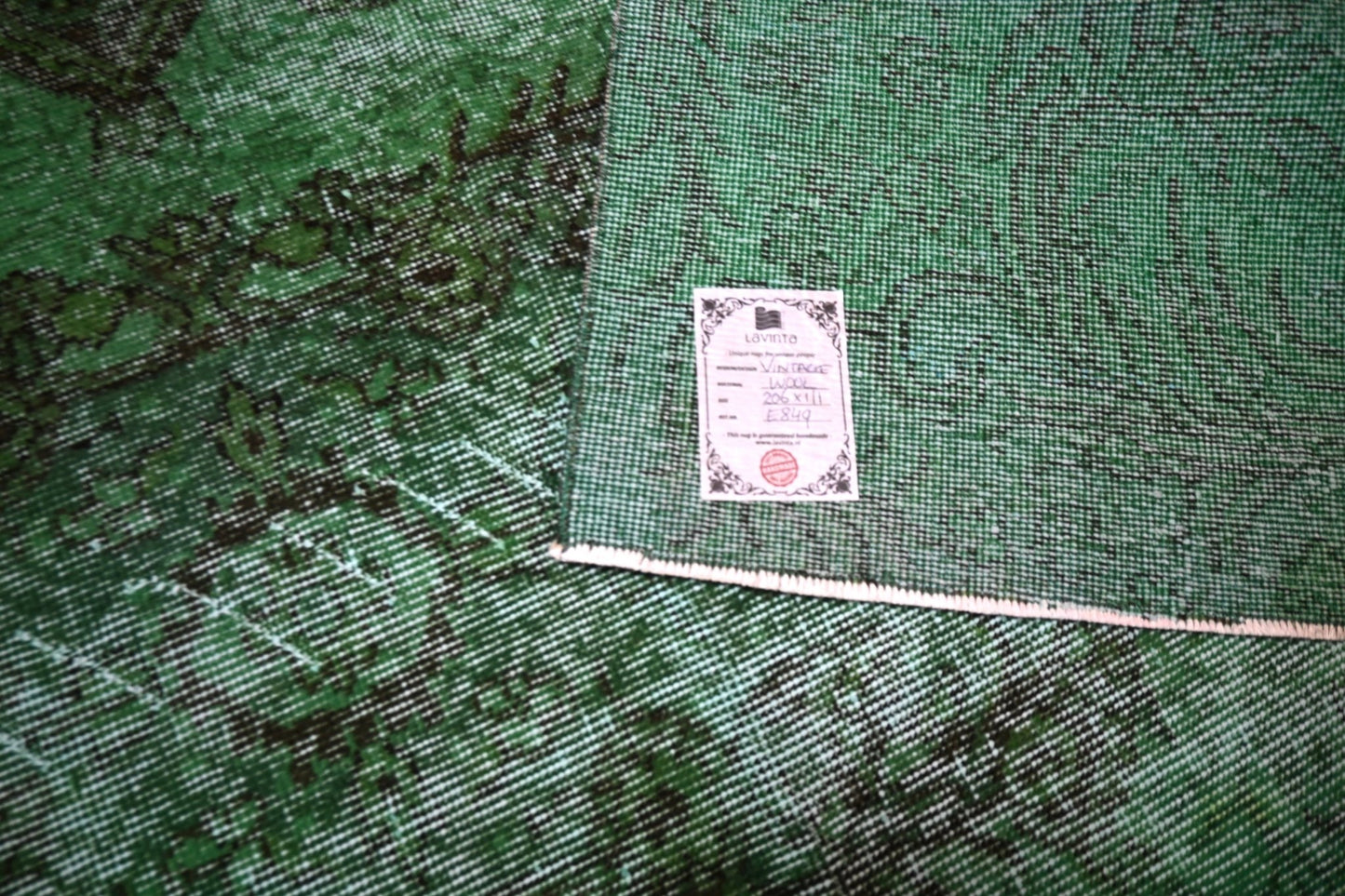 Groen vintage vloerkleed - E849 - Lavinta