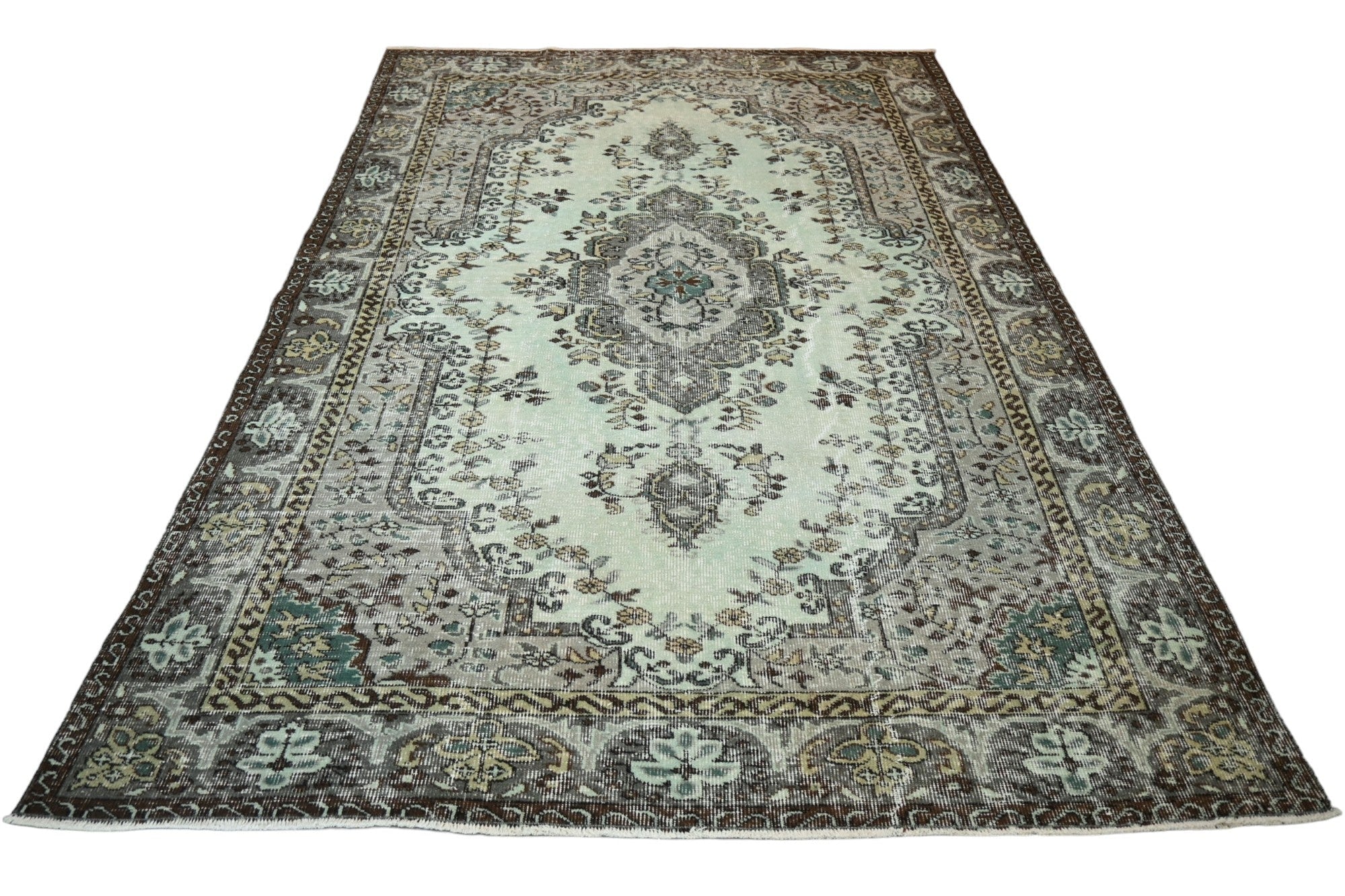 Green Vintage Rug - E927