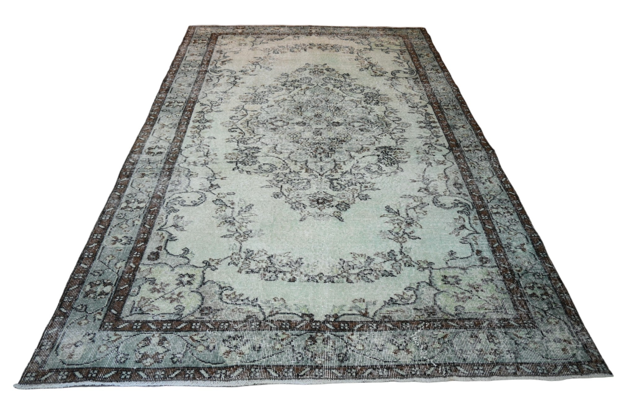 Green Vintage Rug - E929