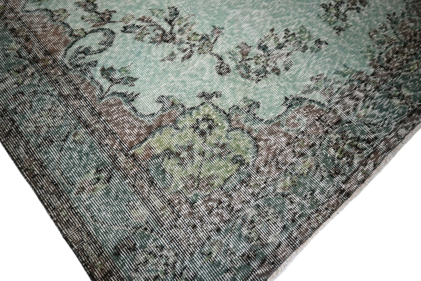 Groen vintage vloerkleed - E953 - Lavinta