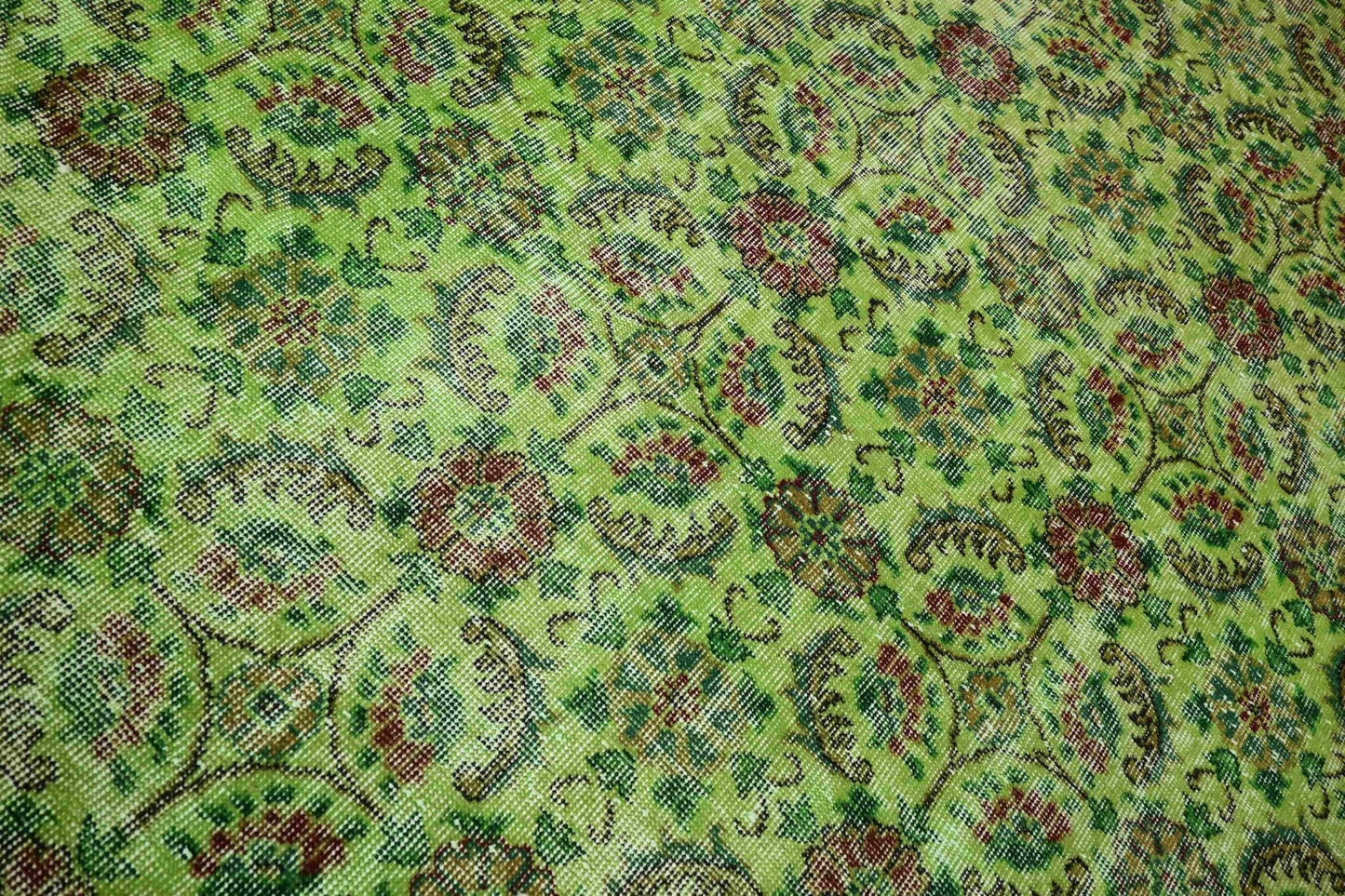 Groen vintage vloerkleed - F162 - Lavinta