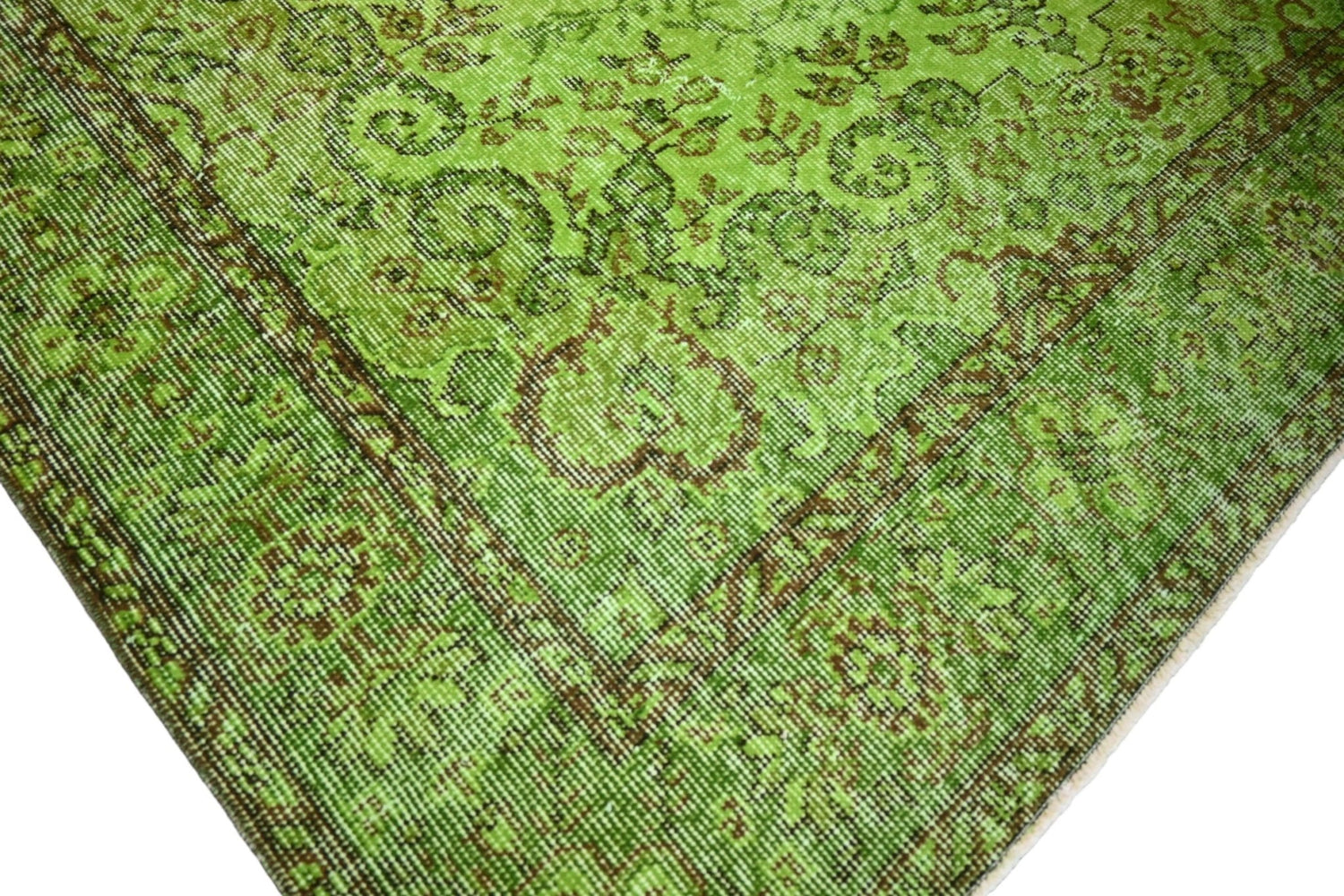 Groen vintage vloerkleed - F208 - Lavinta