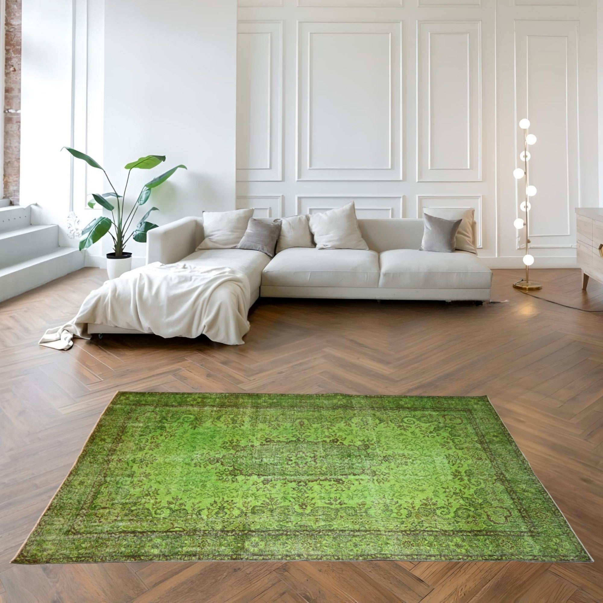 Green Vintage Rug - F208