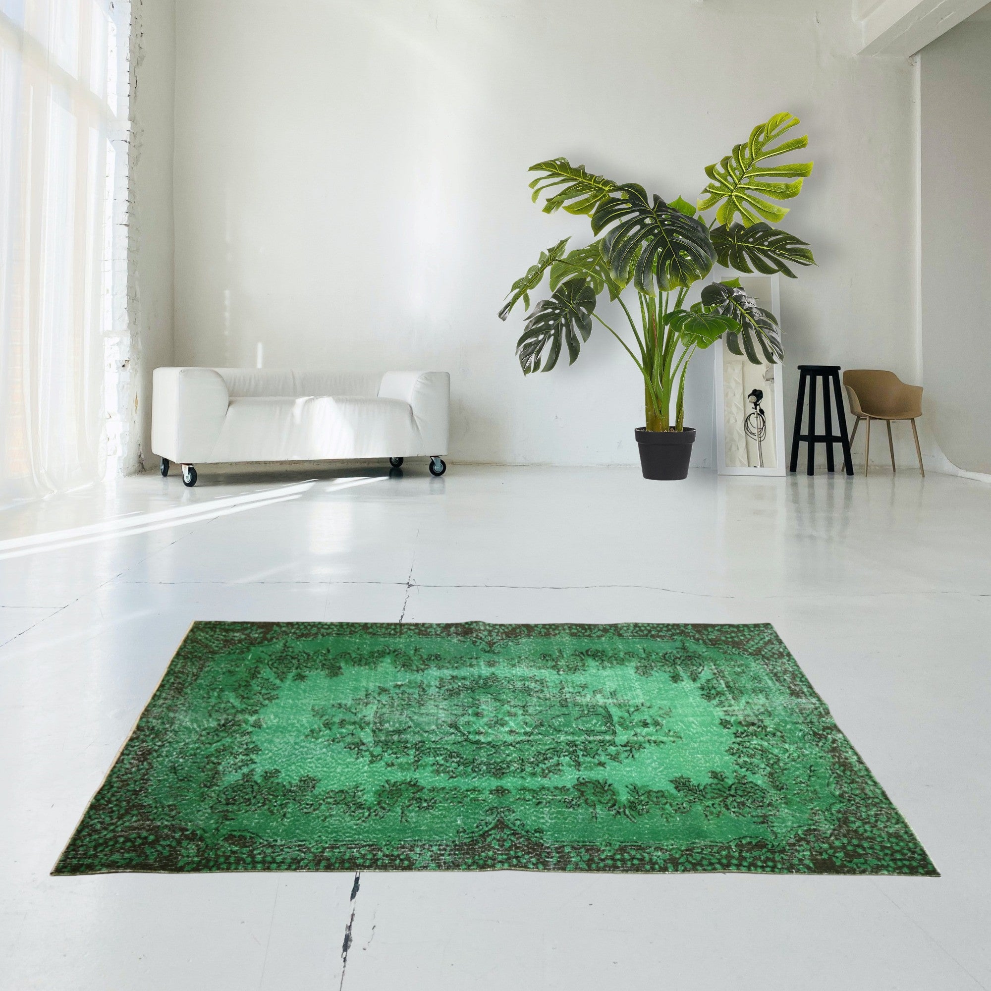 Green Vintage Rug - F275