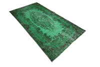 Groen vintage vloerkleed - F275 - Lavinta