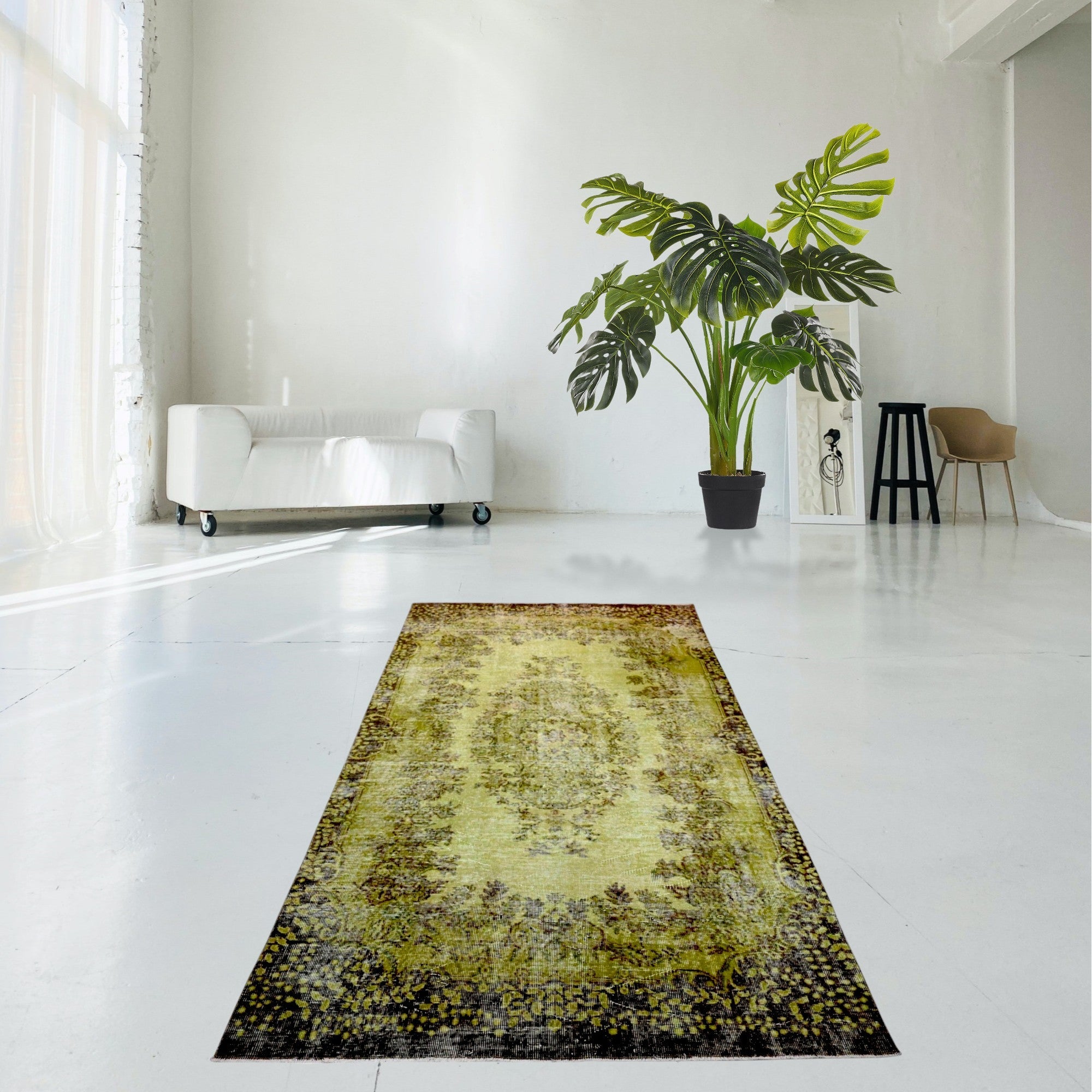 Green Vintage Rug - F580