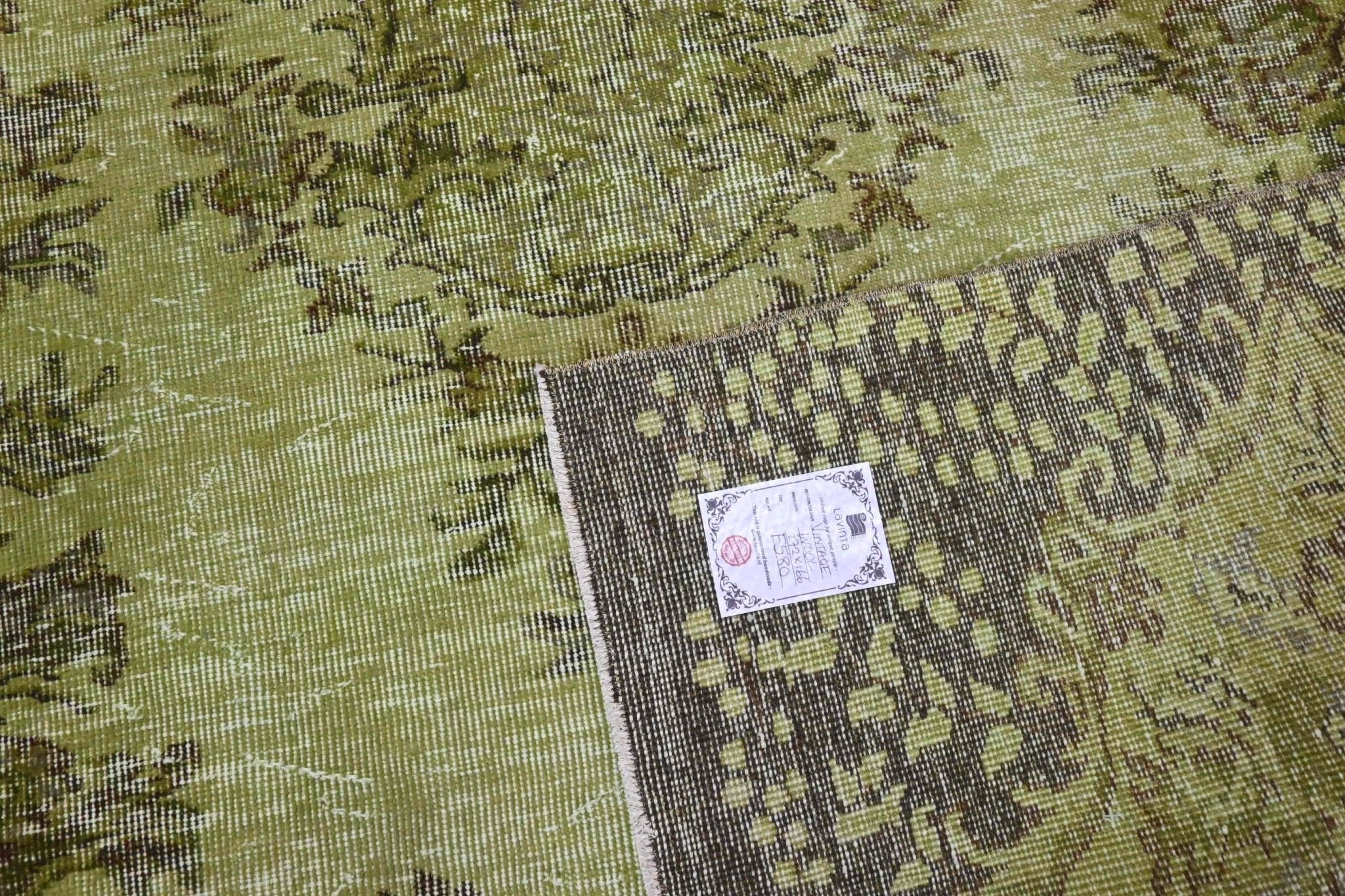 Groen vintage vloerkleed - F580 - Lavinta