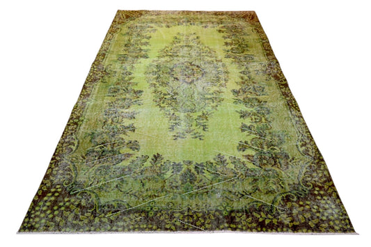 Groen vintage vloerkleed - F594 - Lavinta