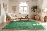 Groen vintage vloerkleed - G450 - Lavinta